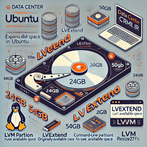 افزایش فضای دیسک در Ubuntu با استفاده از LVM